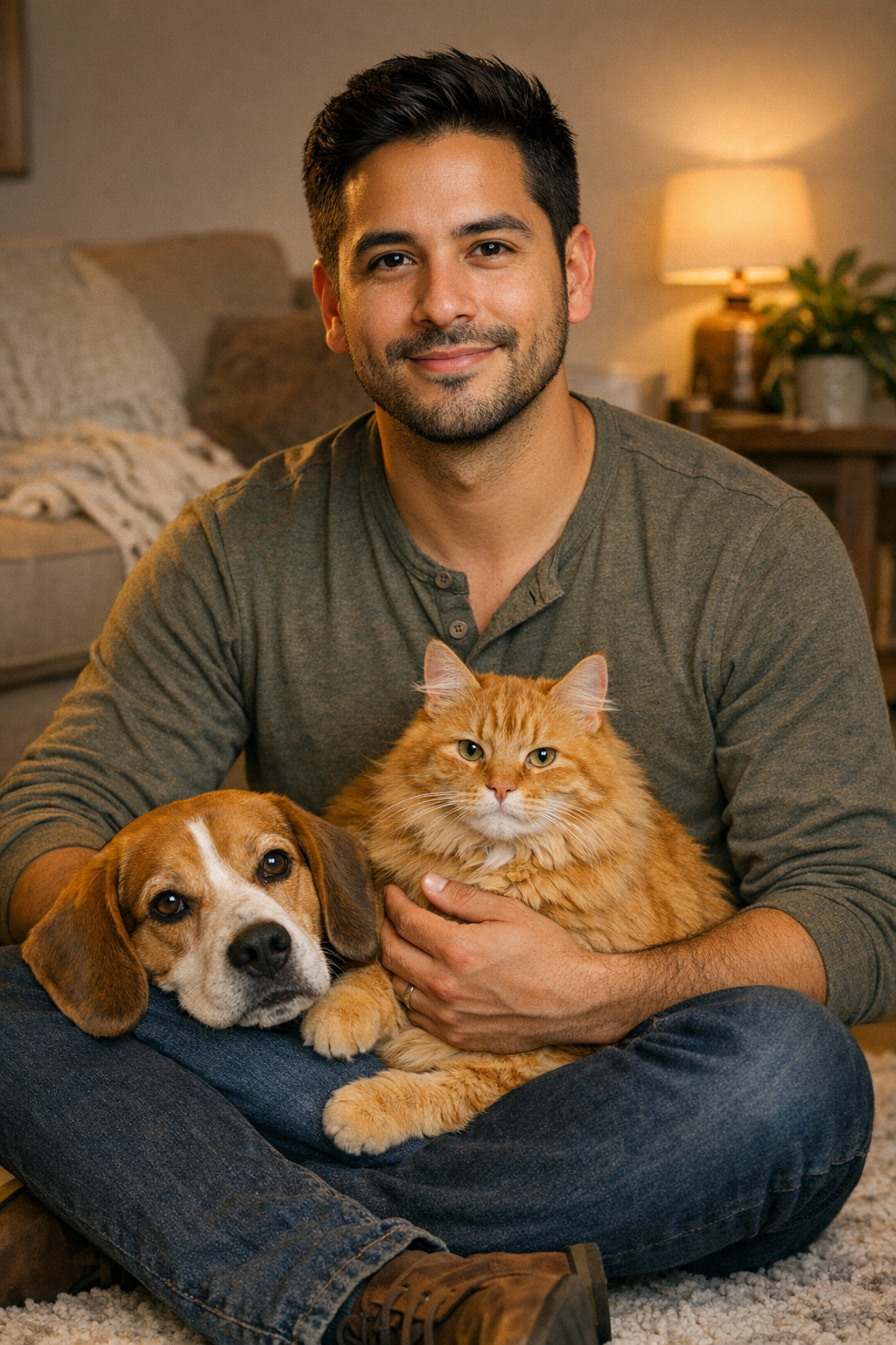 Cuidadora de mascotas con perro